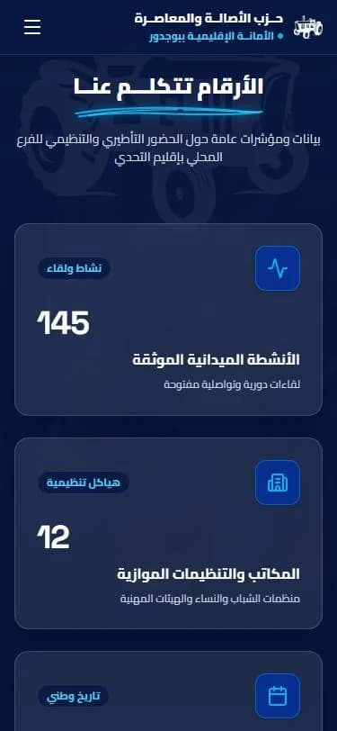 قسم «الأرقام تتكلم عنا» على الجوال